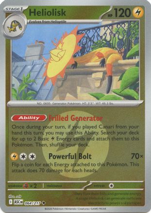 Heliolisk (Energy Symbol Pattern) 064/217 - Reverse Holofoil ME Ascended Heroes