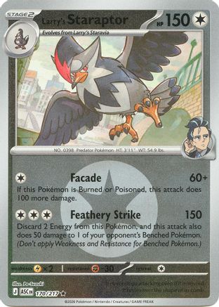 Larry's Staraptor (Energy Symbol Pattern) 170/217 - Reverse Holofoil ME Ascended Heroes