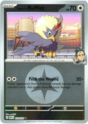 Larry's Rufflet (Energy Symbol Pattern) 173/217  - Reverse Holofoil ME Ascended Heroes - Common