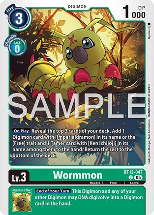 Wormmon (BT12-047) - Advanced Booster Digimon Generation Foil