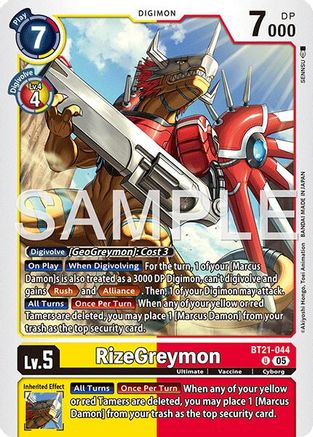 RizeGreymon (BT21-044) - Advanced Booster Digimon Generation