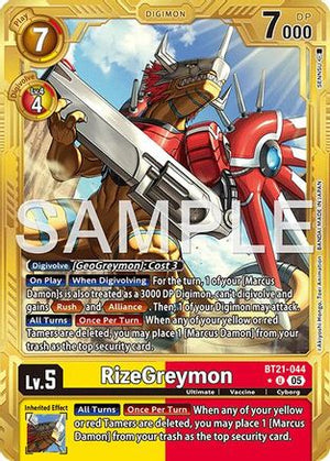 RizeGreymon (Alternate Art) (BT21-044) - Advanced Booster Digimon Generation Foil