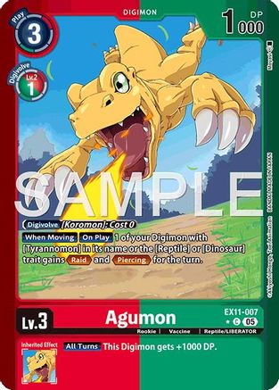 Agumon (Limited Foil) (EX11-007) - Dawn of Liberator Foil