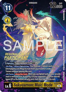 Sakuyamon: Maid Mode (Regionals 26-27 Season 1 Participant) (ST22-06) - Starter Deck 22: Amethyst Mandala Advanced Deck Set Foil