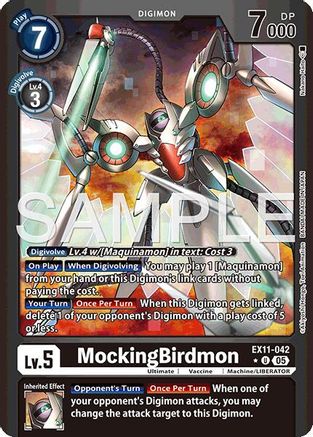 MockingBirdmon (Limited Foil) (EX11-042) - Dawn of Liberator Foil
