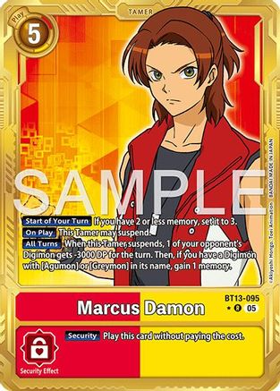 Marcus Damon - BT13-095  (Gold Border) (BT13-095) - Advanced Booster Digimon Generation Foil