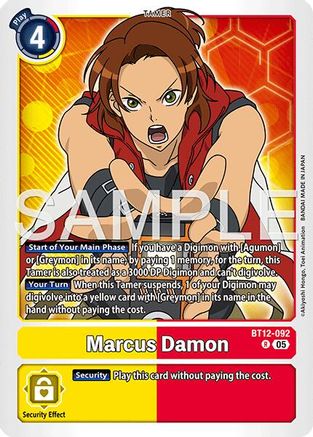 Marcus Damon - BT12-092 (BT12-092) - Advanced Booster Digimon Generation Foil