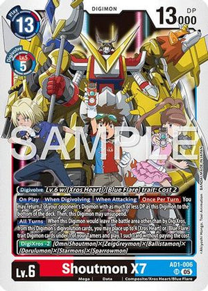 Shoutmon X7 (AD1-006) - Advanced Booster Digimon Generation Foil