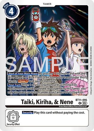 Taiki, Kiriha, & Nene (BT11-095) - Advanced Booster Digimon Generation Foil