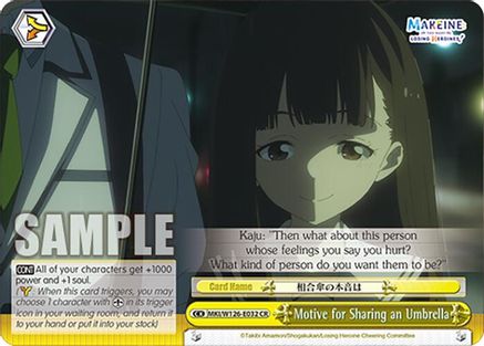Motive for Sharing an Umbrella (MKI/W126-E032 CR) - Makeine: Too Many Losing Heroines!