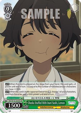 Cheeks Stuffed With Inari Sushi, Lemon (SR) (MKI/W126-E044S SR) - Makeine: Too Many Losing Heroines!