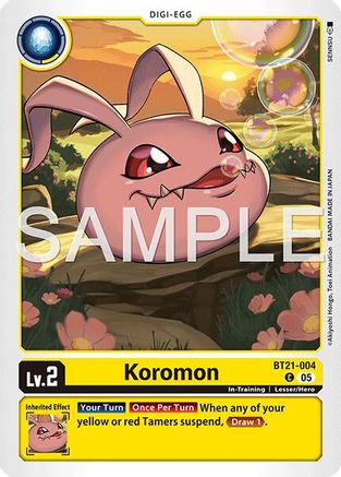 Koromon (BT21-004) - Advanced Booster Digimon Generation