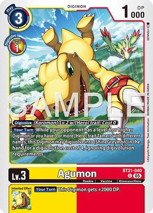 Agumon (BT21-040) - Advanced Booster Digimon Generation
