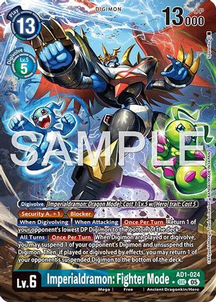 Imperialdramon: Fighter Mode (Alternate Art) (AD1-024) - Advanced Booster Digimon Generation Foil