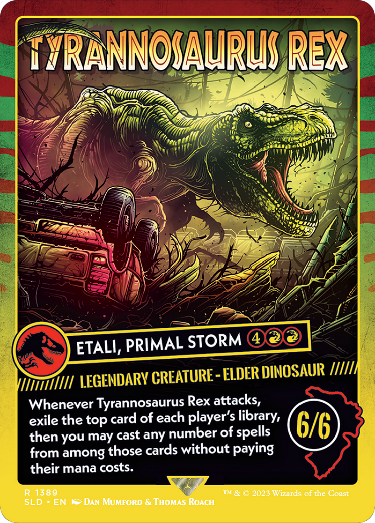 Tyrannosaurus Rex - Etali, Primal Storm (SLD-1389)  - Secret Lair Drop / Tyrannosaurus Rex (Borderless)