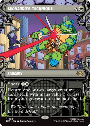 Leonardo's Technique (Showcase) (TMT-224)  Foil - Teenage Mutant Ninja Turtles