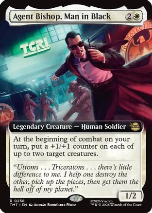 Agent Bishop, Man in Black (Extended Art) (TMT-258)  Foil - Teenage Mutant Ninja Turtles
