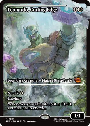 Leonardo, Cutting Edge (Showcase) (TMT-281)  Foil - Teenage Mutant Ninja Turtles