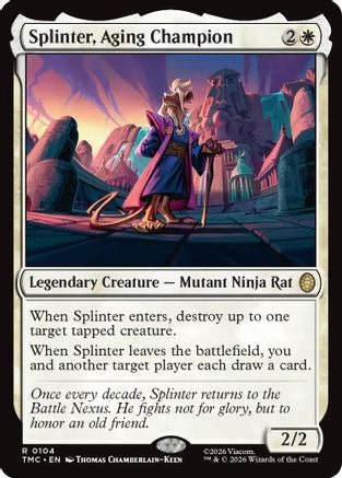 Splinter, Aging Champion (TMC-104)  - Commander: Teenage Mutant Ninja Turtles