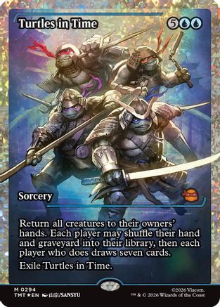 Turtles in Time (Showcase) (Fracture Foil) (TMT-294) - Teenage Mutant Ninja Turtles Foil