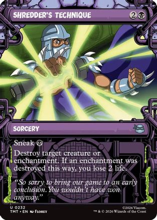 Shredder's Technique (Showcase) (TMT-232)  Foil - Teenage Mutant Ninja Turtles