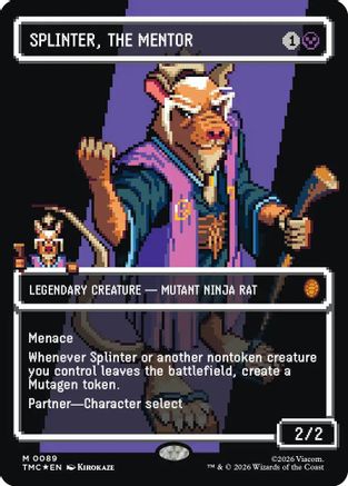 Splinter, the Mentor (0089) (Borderless) (Surge Foil) (TMC-089)  Foil - Commander: Teenage Mutant Ninja Turtles