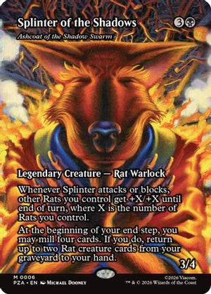 Splinter of the Shadows - Ashcoat of the Shadow Swarm (Borderless) (PZA-006)  - Teenage Mutant Ninja Turtles Eternal-Legal
