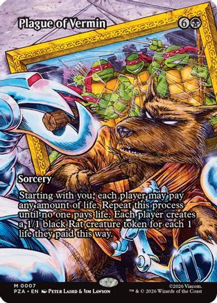Plague of Vermin (Borderless) (PZA-007)  - Teenage Mutant Ninja Turtles Eternal-Legal