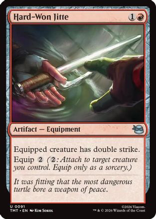 Hard-Won Jitte (TMT-091)  Foil - Teenage Mutant Ninja Turtles