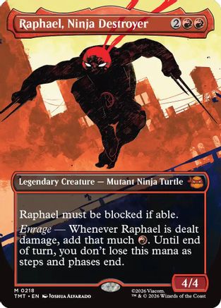 Raphael, Ninja Destroyer (Borderless) (TMT-218)  - Teenage Mutant Ninja Turtles