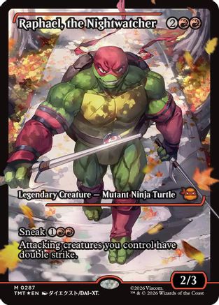 Raphael, the Nightwatcher (Showcase) (TMT-287)  Foil - Teenage Mutant Ninja Turtles