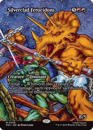 Silverclad Ferocidons (Borderless) (PZA-009)  Foil - Teenage Mutant Ninja Turtles Eternal-Legal