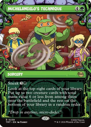 Michelangelo's Technique (Showcase) (TMT-239)  - Teenage Mutant Ninja Turtles