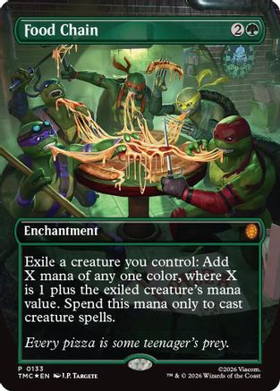 Food Chain (Borderless) (TMC-133)  Foil - Commander: Teenage Mutant Ninja Turtles