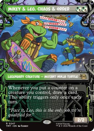 Mikey & Leo, Chaos & Order (Showcase) (TMT-247)  - Teenage Mutant Ninja Turtles