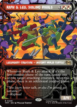 Raph & Leo, Sibling Rivals (Showcase) (TMT-249)  Foil - Teenage Mutant Ninja Turtles