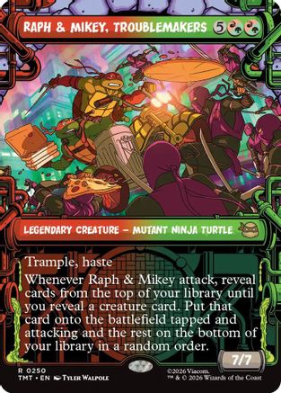 Raph & Mikey, Troublemakers (Showcase) (TMT-250)  Foil - Teenage Mutant Ninja Turtles
