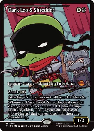 Dark Leo & Shredder (Showcase) (TMT-289)  Foil - Teenage Mutant Ninja Turtles