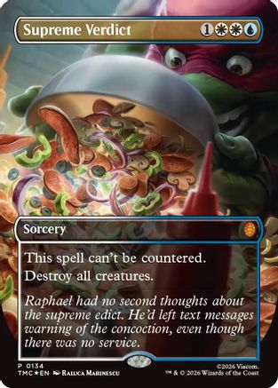 Supreme Verdict (Borderless) (TMC-134)  Foil - Commander: Teenage Mutant Ninja Turtles