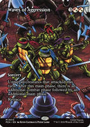 Waves of Aggression (Borderless) (PZA-013) - Teenage Mutant Ninja Turtles Eternal-Legal Foil