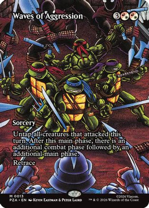 Waves of Aggression (Borderless) (PZA-013)  - Teenage Mutant Ninja Turtles Eternal-Legal