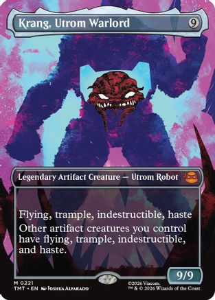 Krang, Utrom Warlord (Borderless) (TMT-221)  Foil - Teenage Mutant Ninja Turtles