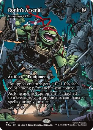 Ronin's Arsenal - Conqueror's Flail (Borderless) (PZA-015) - Teenage Mutant Ninja Turtles Eternal-Legal