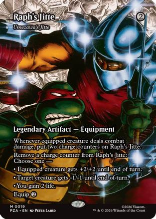 Raph's Jitte - Umezawa's Jitte (Borderless) (PZA-019) - Teenage Mutant Ninja Turtles Eternal-Legal Foil