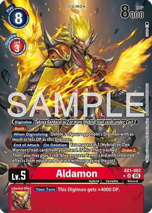 Aldamon (Alternate Art) (AD1-002) - Advanced Booster Digimon Generation Foil