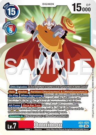 Omnimon (AD1-025) - Advanced Booster Digimon Generation Foil