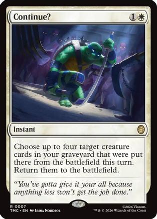 Continue? (TMC-007)  - Commander: Teenage Mutant Ninja Turtles