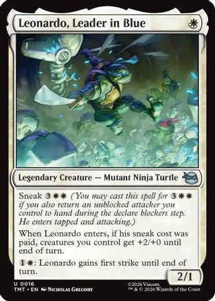 Leonardo, Leader in Blue (TMT-016)  Foil - Teenage Mutant Ninja Turtles