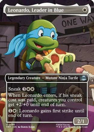 Leonardo, Leader in Blue (Borderless) (TMT-196)  - Teenage Mutant Ninja Turtles