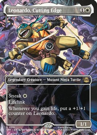 Leonardo, Cutting Edge (Borderless) (TMT-211)  - Teenage Mutant Ninja Turtles